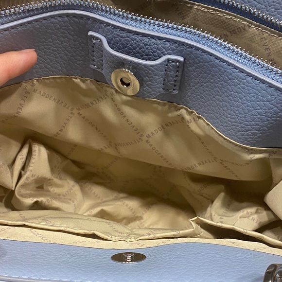 Steve Madden Sky Blue Embossed Shoulder Bag - Picture 2 of 9